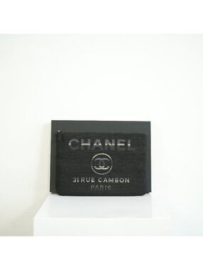 Chanel Black Deauville Pouch